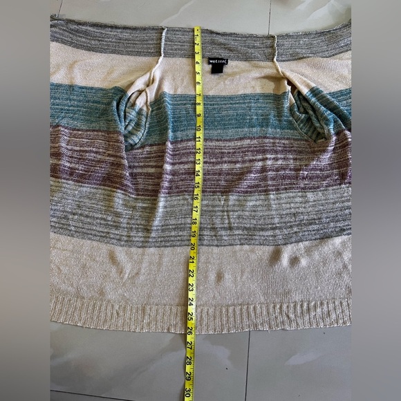 Wet Seal Long Sleeve Open Cardigan Sweater Women’s Fringe on Front Made U.S.A - Picture 7 of 16